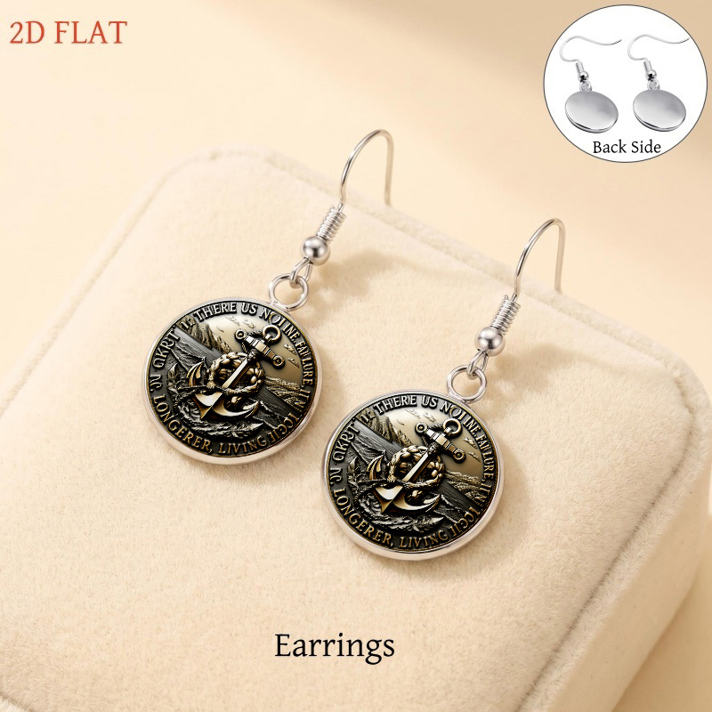 5pc Women's Anchor and Muscular Figure-Themed Jewellery Set